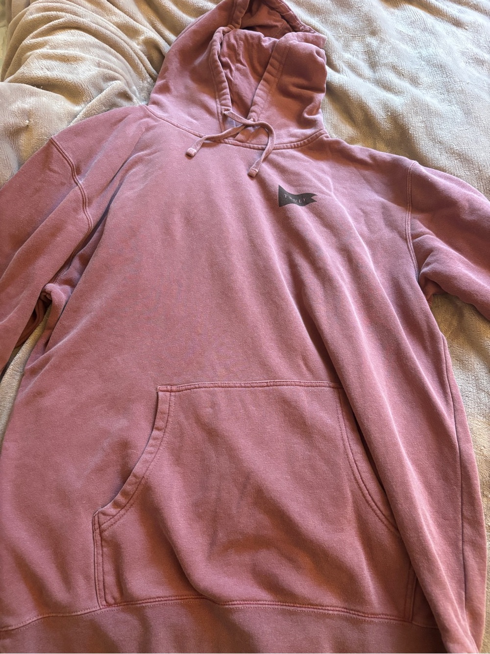 Men's Dusty Rose Pullover Hoodie - Brand Unknown